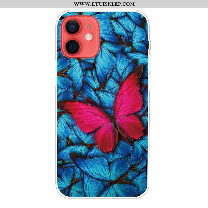 Etui do iPhone 13 Mini Elastyczne Motyle